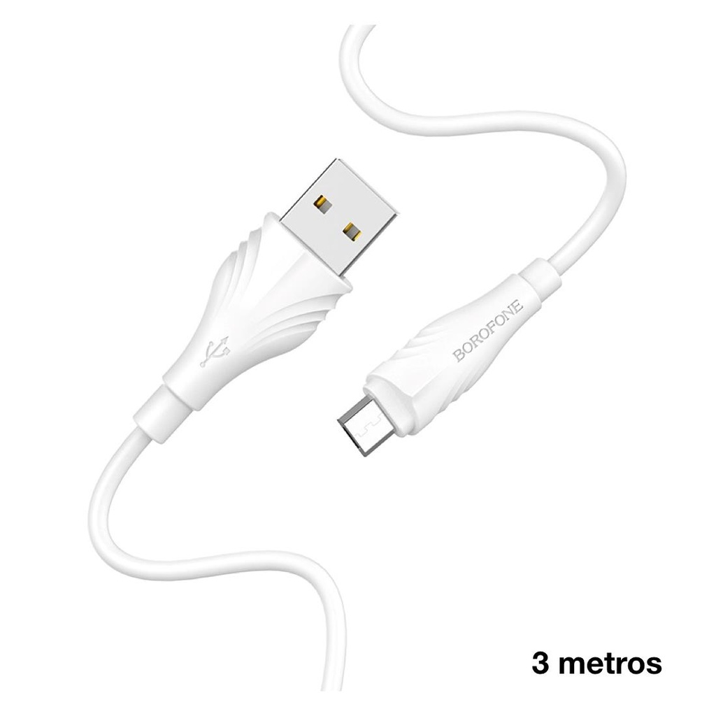 Cable USB a Micro USB 3 metros Borofone BX18 Blanco