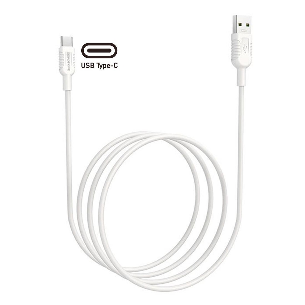 Cable USB a USB-C 1.2 metros 5Amp Borofone BX33 Blanco