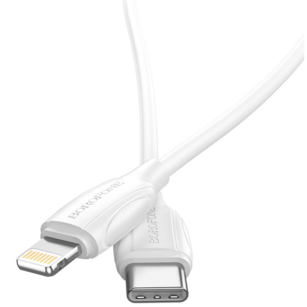 Cable USB-C a Lightning 1 metro 20W / 3 Amp Borofone BX19 Blanco