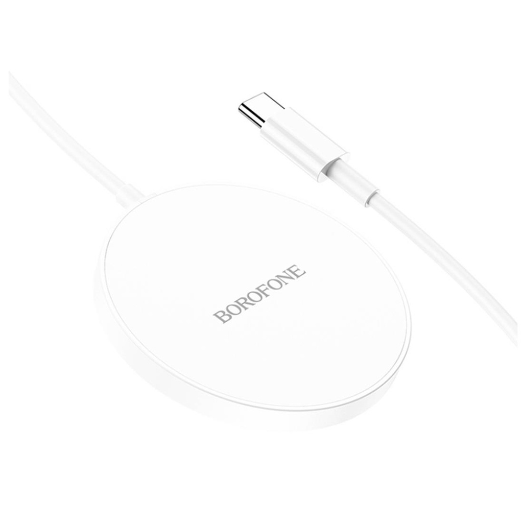 Cargador Magsafe 15W con USB-C Borofone BQ17 Blanco