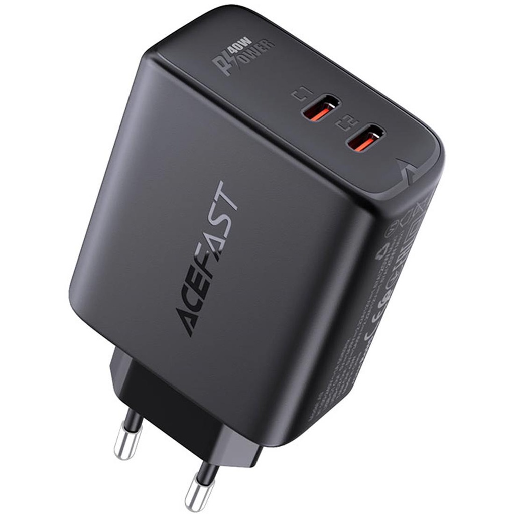 Cargador USB-C 40W Acefast A9 Negro