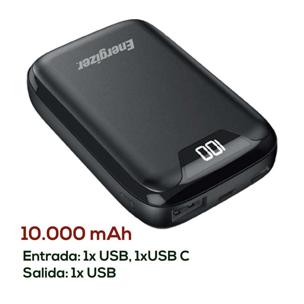 Powerbank 10.000 mAh ENERGIZER UE10042 con Pantalla