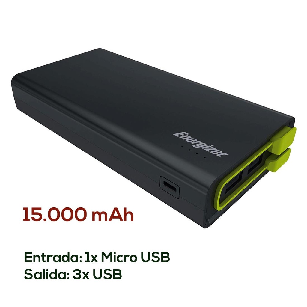 Powerbank 15.000 Mah Energizer UE15001  Negro