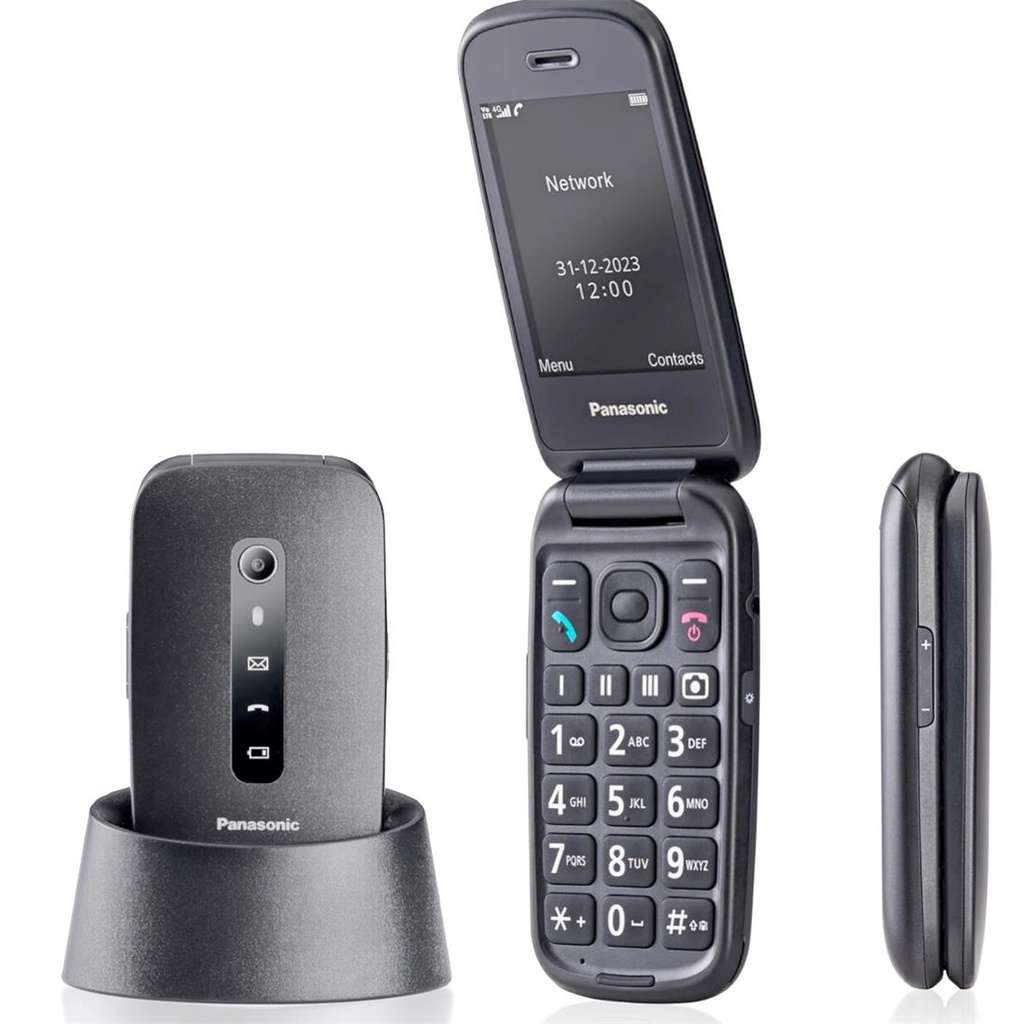 Panasonic KX-TU550EXB Móvil Senior con Base 4G Negro