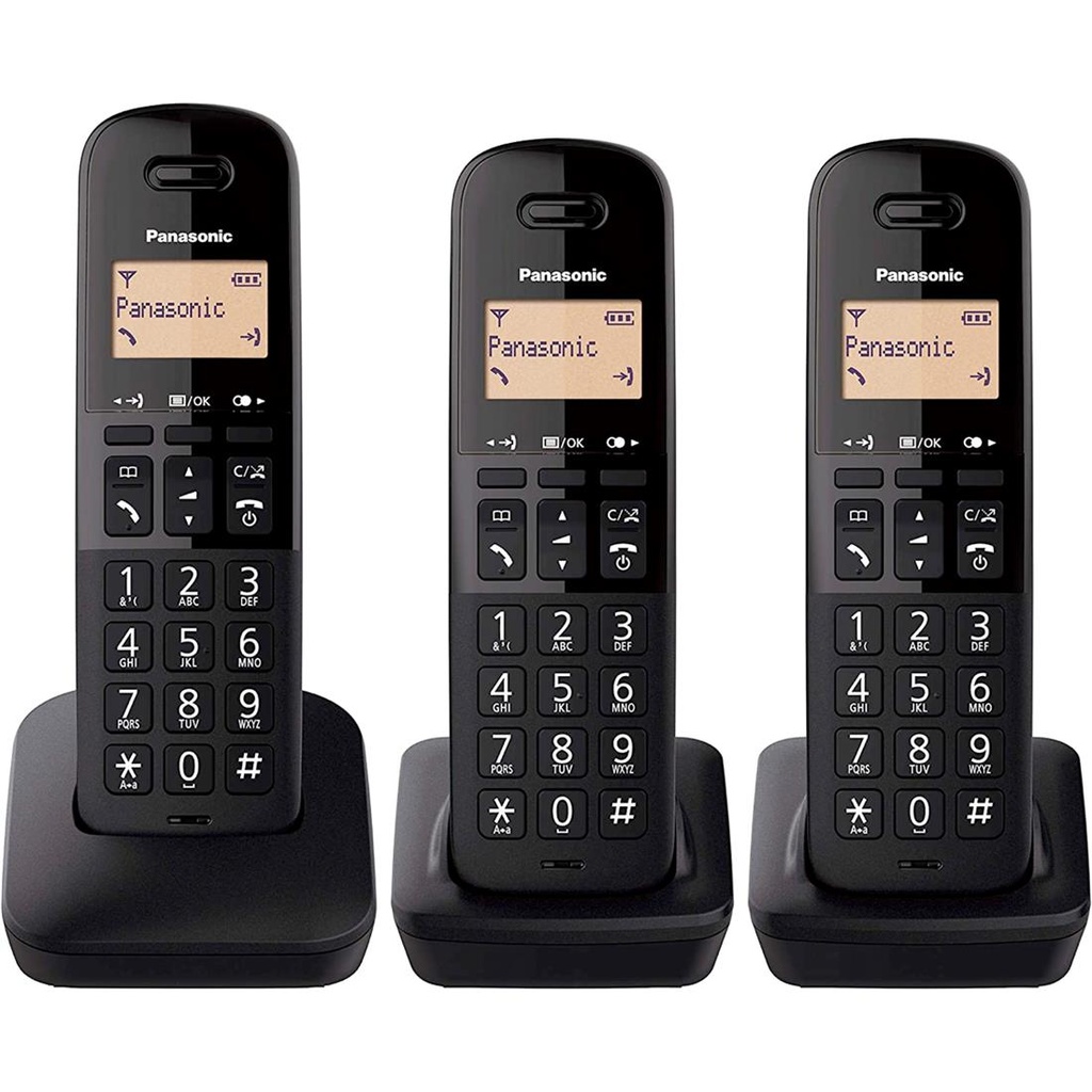 Panasonic KX-TGC313SPN Teléfono Inalámbrico Trío Negro