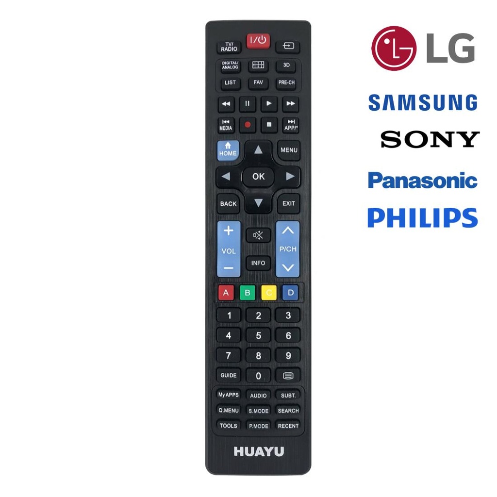 Mando de Repuesto TV HUAYU para LG, Sony, Philips y Panasonic (URC1566)