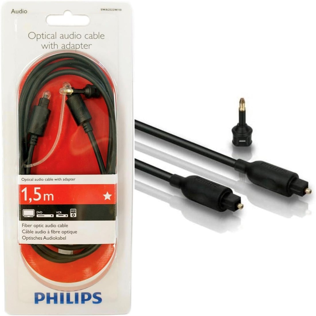 Philips SWA2522W/10 Cable Fibra Óptica Audio 1.5 metros