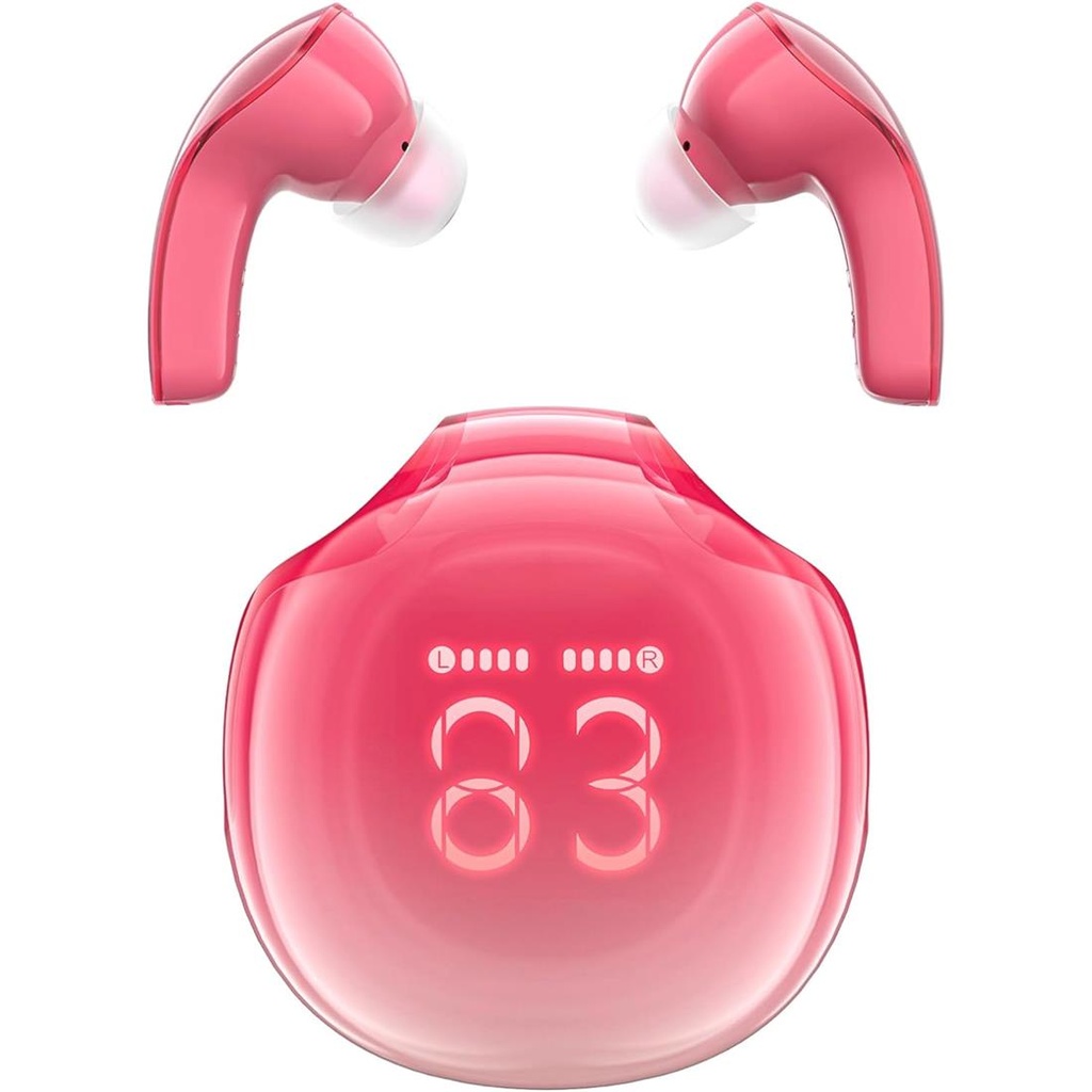 Acefast T9 Crystal  Auricular Bluetooth Pomelo Red