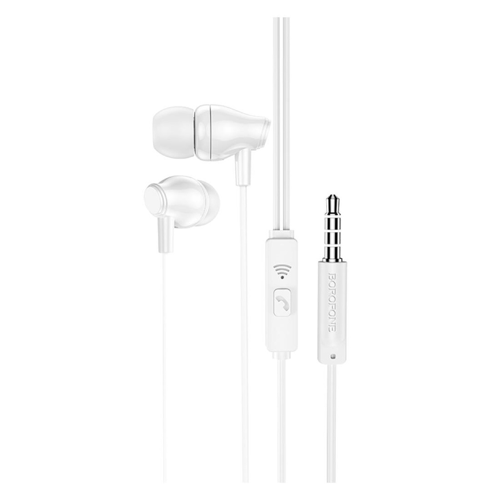 Borofone BM61 Auricular Wanderer 3.5mm con Micro Blanco