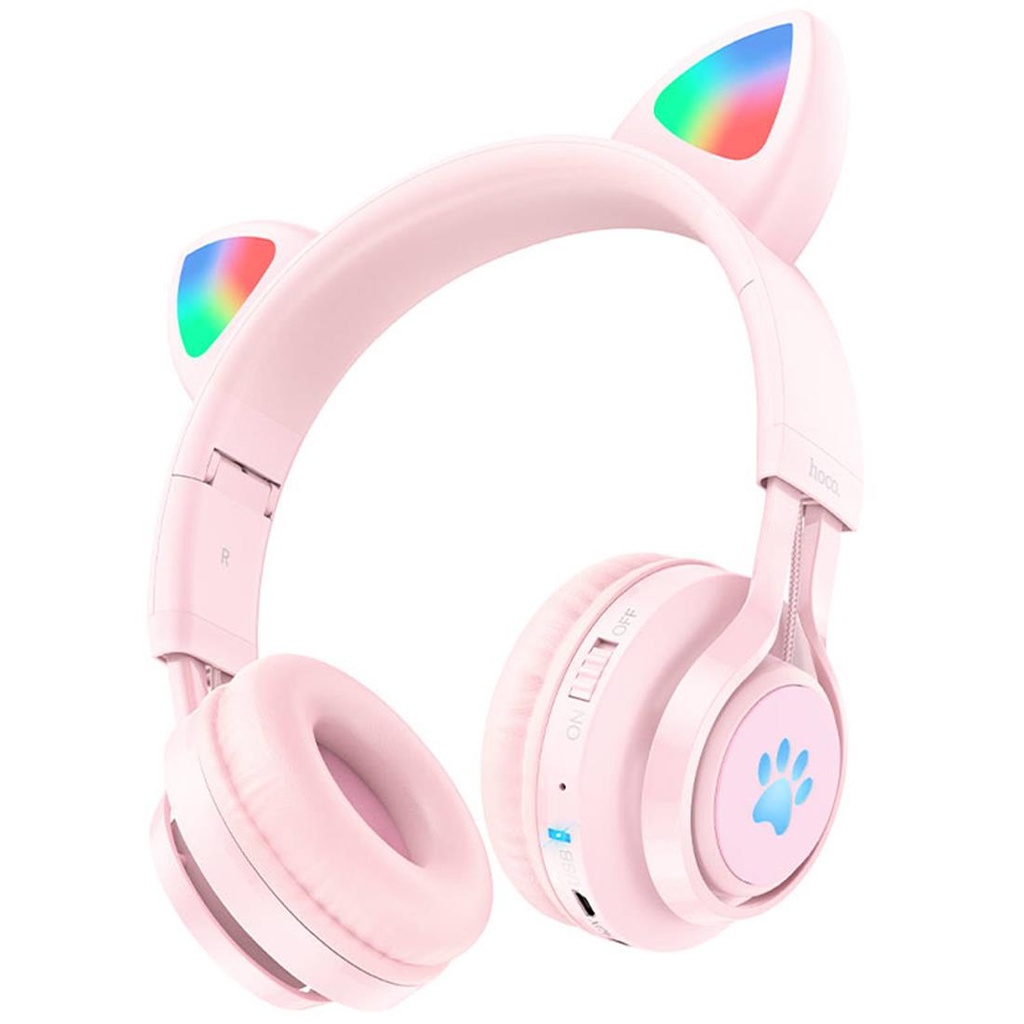 Hoco W39 Auricular Bluetooth Cat Ear Rosa