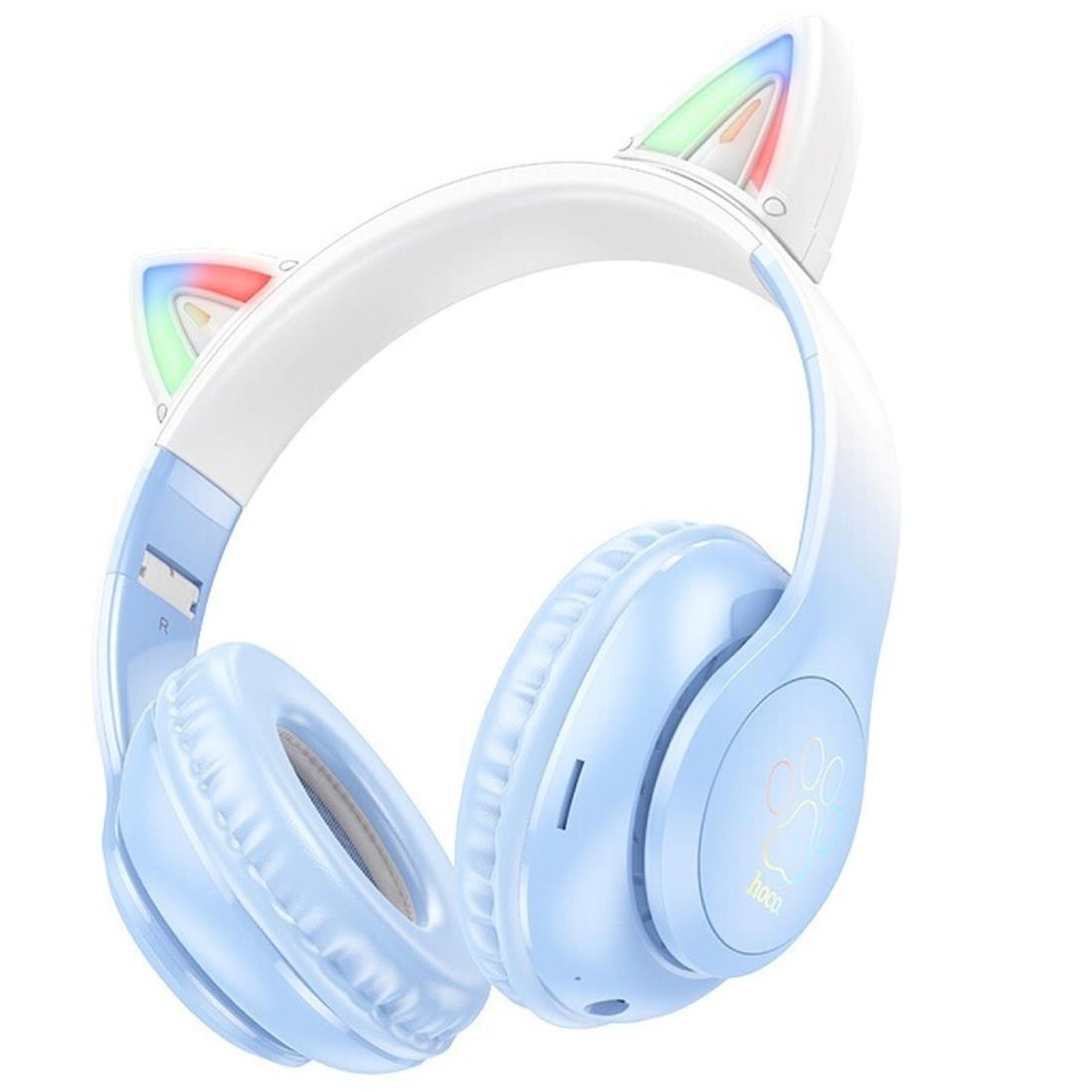 Hoco W42 Auricular Cat ears Bluetooth Crystal Blue