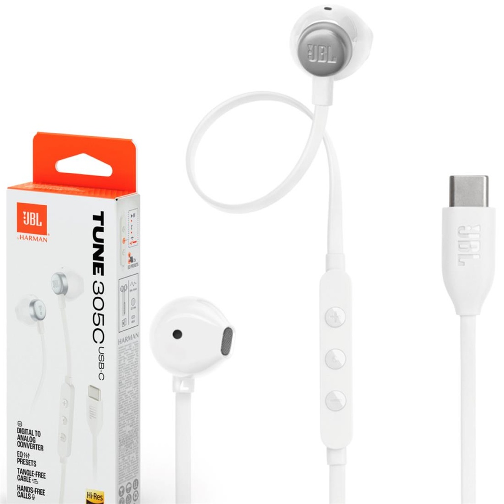 JBL Tune 305C Auricular USB-C con micrófono Blanco