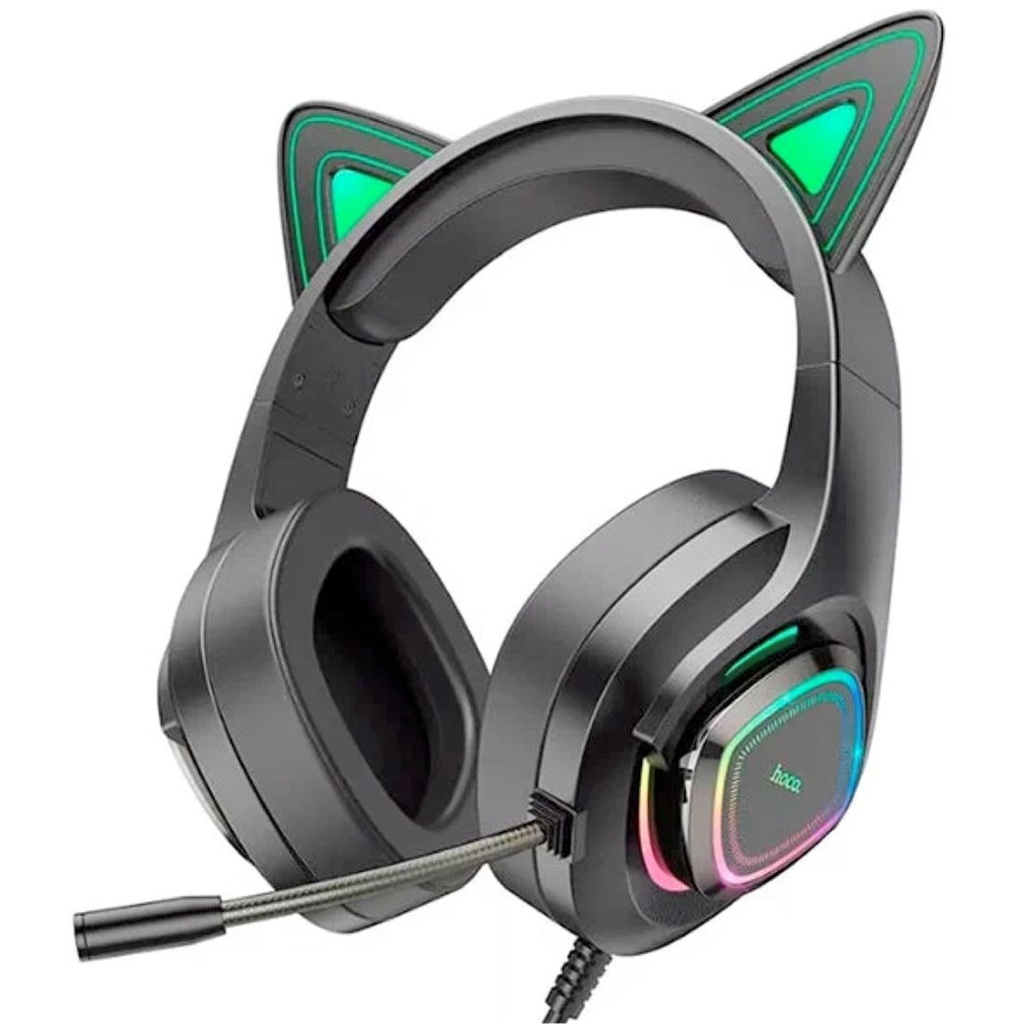 Hoco W107 Auricular Gaming con Luces LED y conexión USB y Jack Elf