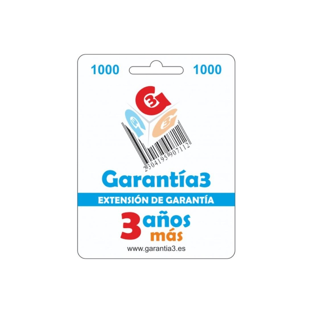 BC EXT.GARANTÍA 3 AÑOS G3ES-1000