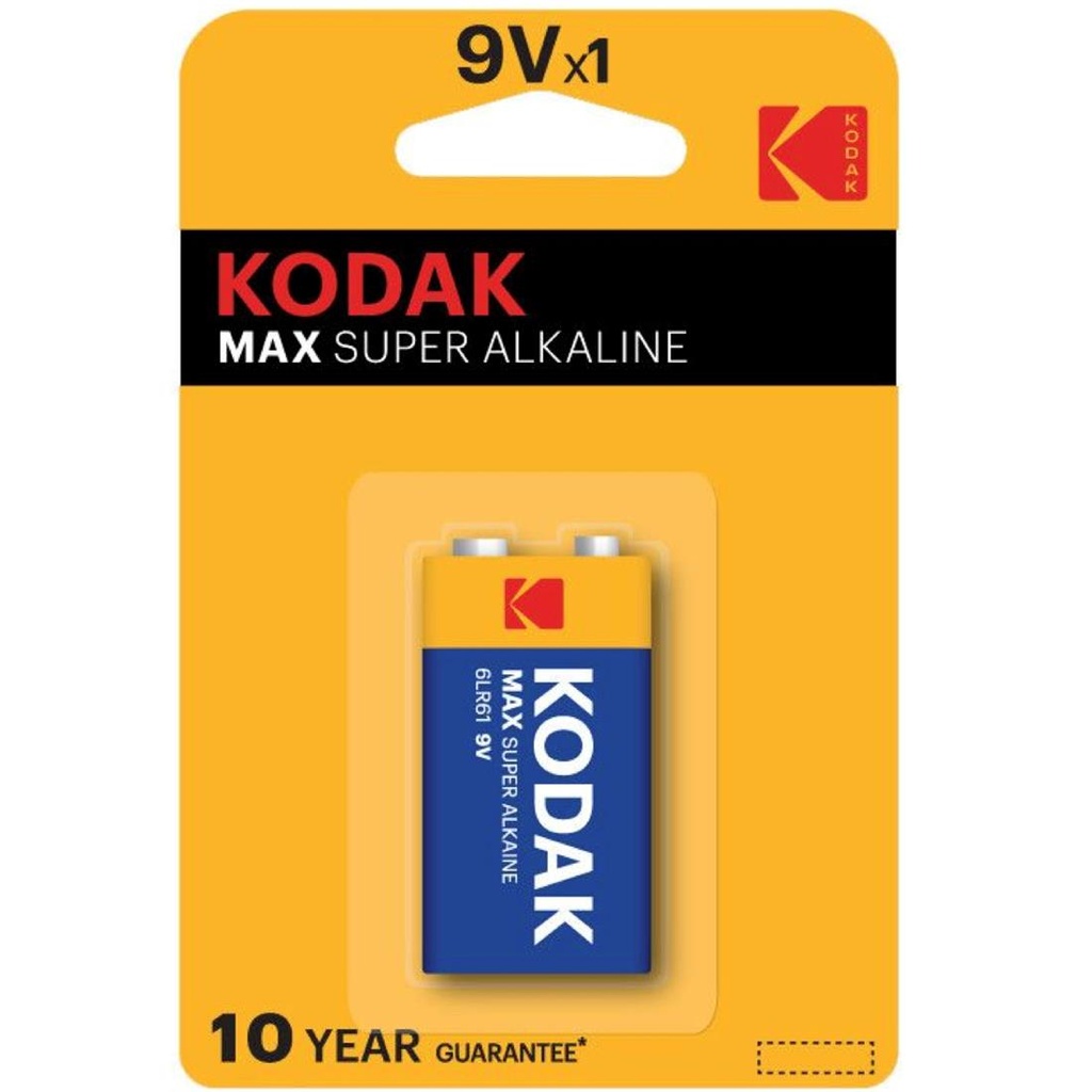 KODAK 9V ALKALINA MAX 6LR61 1 UNID (30952850)