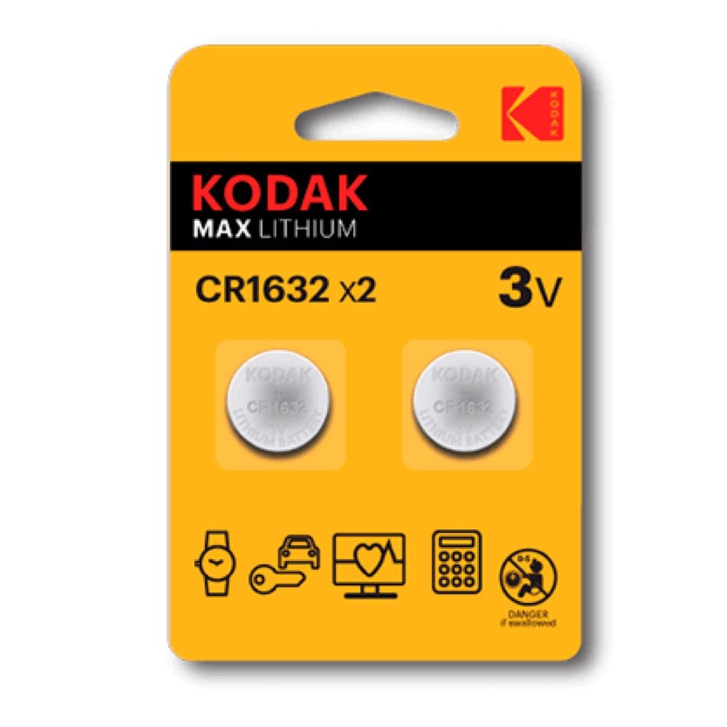 KODAK CR1632 BATERÍA LITHIUM 3V 2 UNDS (30417700)