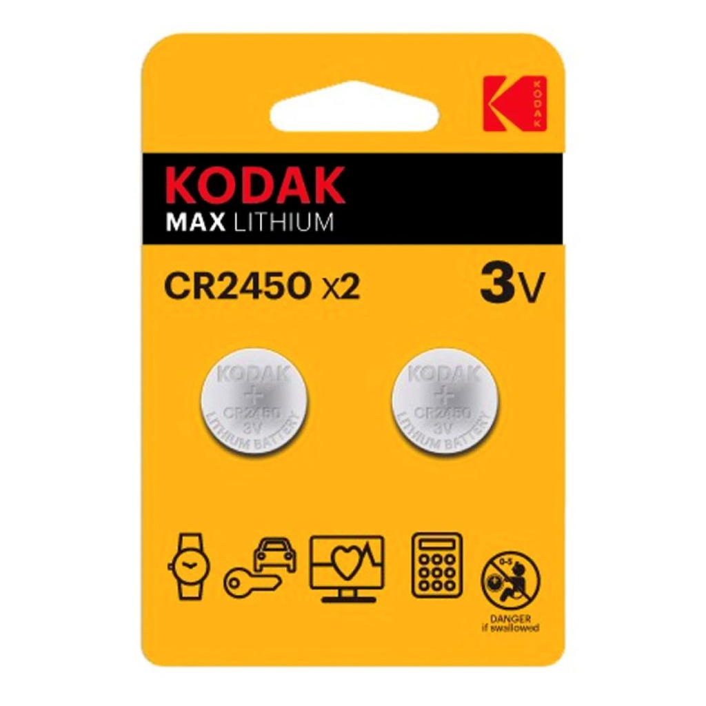 KODAK CR2450 BATERÍA LITHIUM 3V 2 UNDS (30417762)