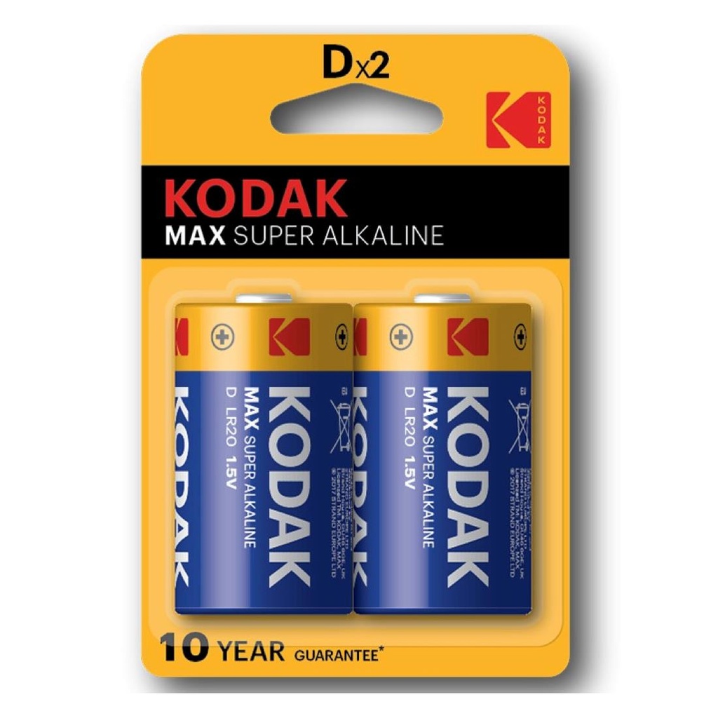 KODAK LR-20 D MAX ALKALINA 2 UNDS (30952843)