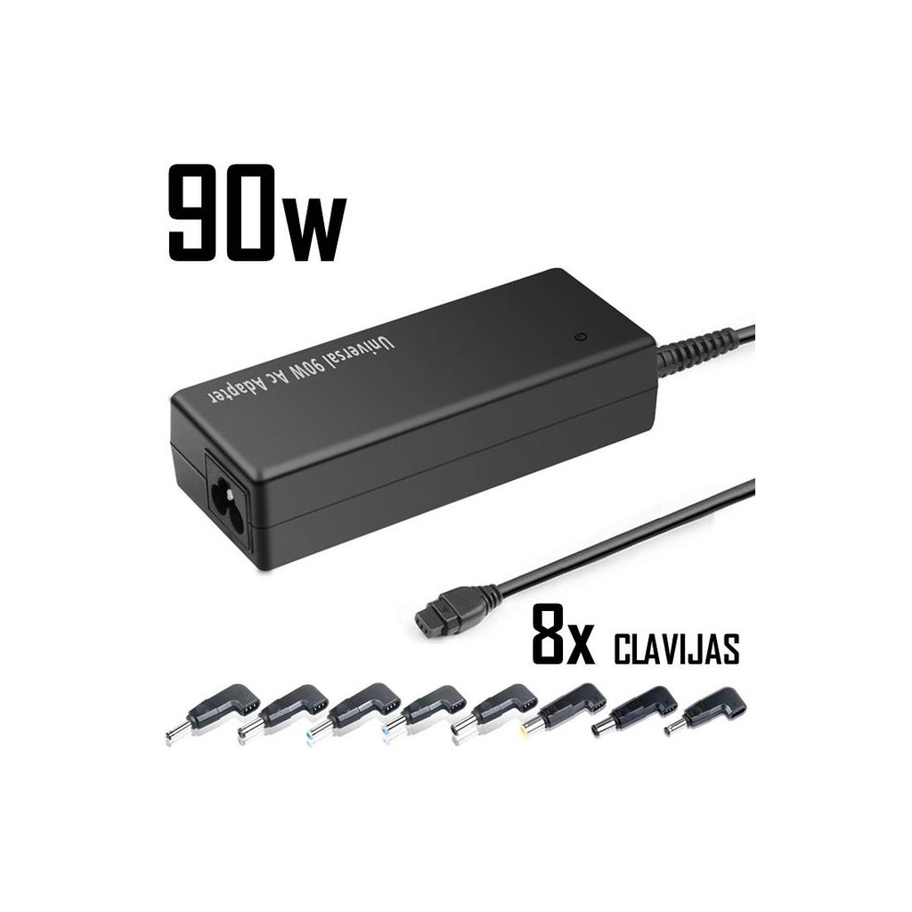 Cargador para portátil KFD 90W con 8 Clavijas compatibles