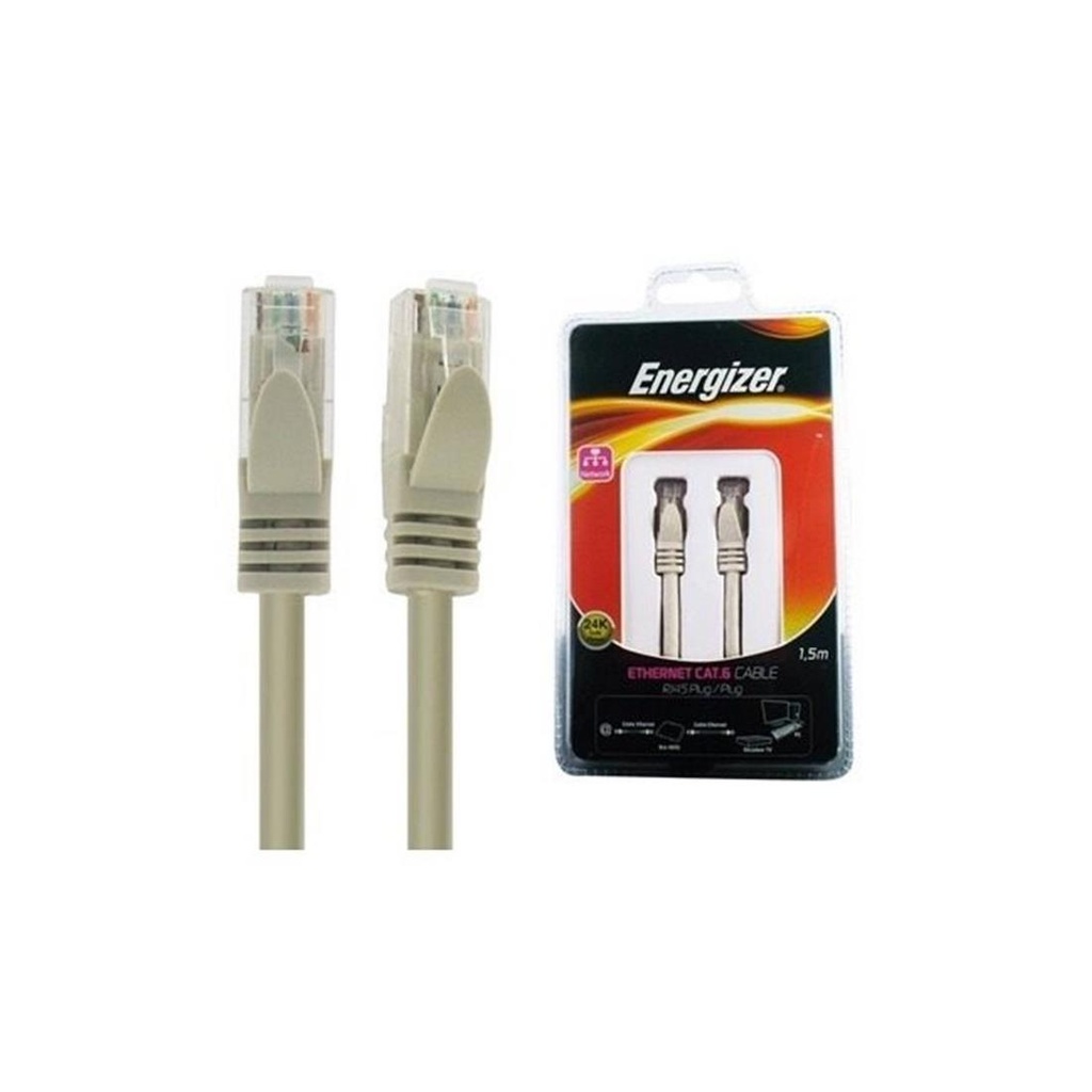 ENERGIZER LCAECRK45100 CABLE DE RED CAT6 RJ45 DE 10 MTS