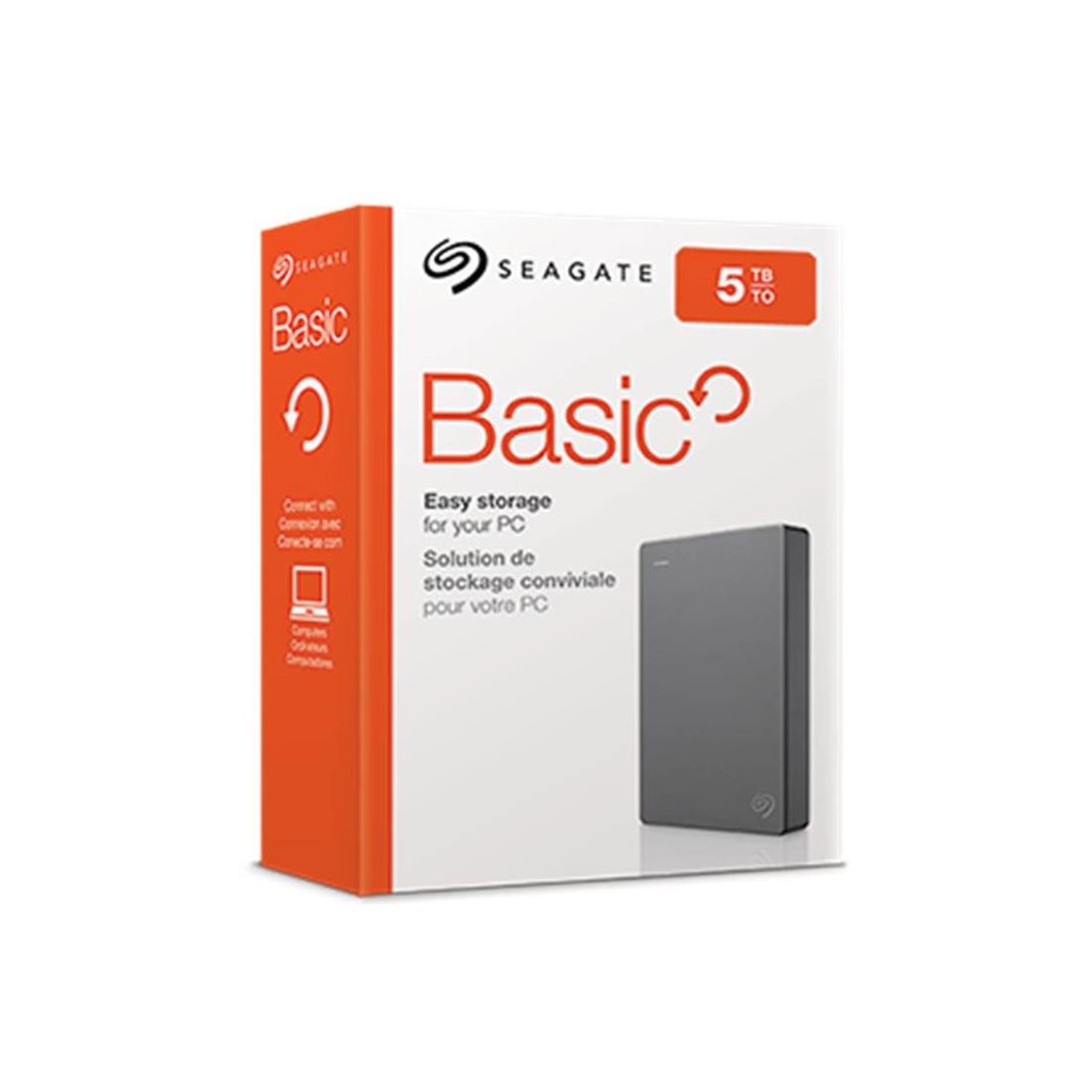 Disco Duro Externo SEAGATE Basic 5Tb 2.5 USB 3.0  Negro