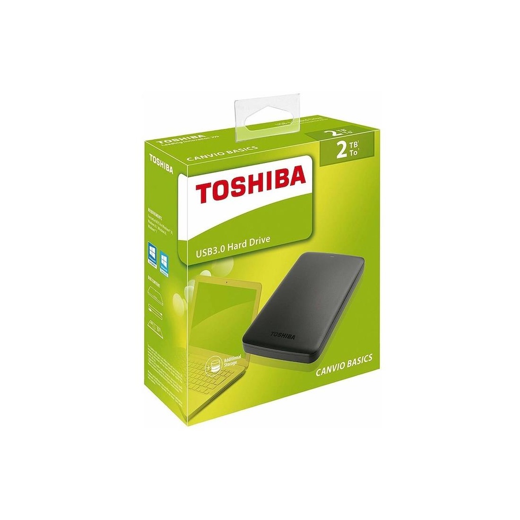 Disco Duro Externo TOSHIBA 2 TB USB 3.2 CANVIO BASIC