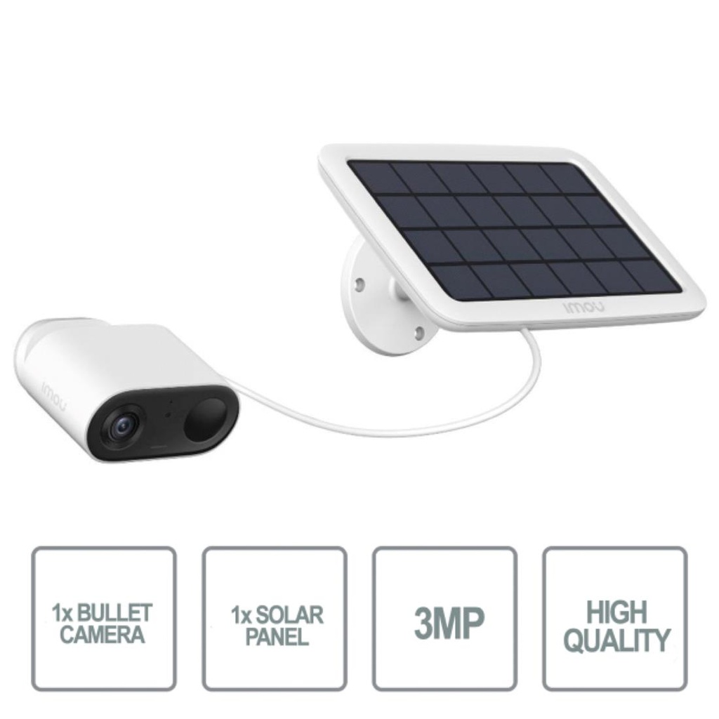 IMOU Cell Go Kit Cámara Vigilancia B32P 2K WIFI Exterior con Panel Solar