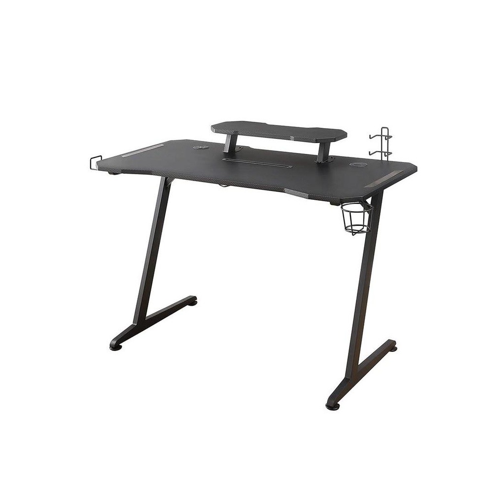 MESA GAMING WOXTER STINGER DESK ÉLITE LUCES LED ACABADO CARBONO