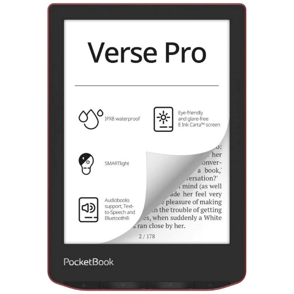 Pocketbook Verse Pro Passion Red Libro Electrónico 6" HD Smartlight Wifi