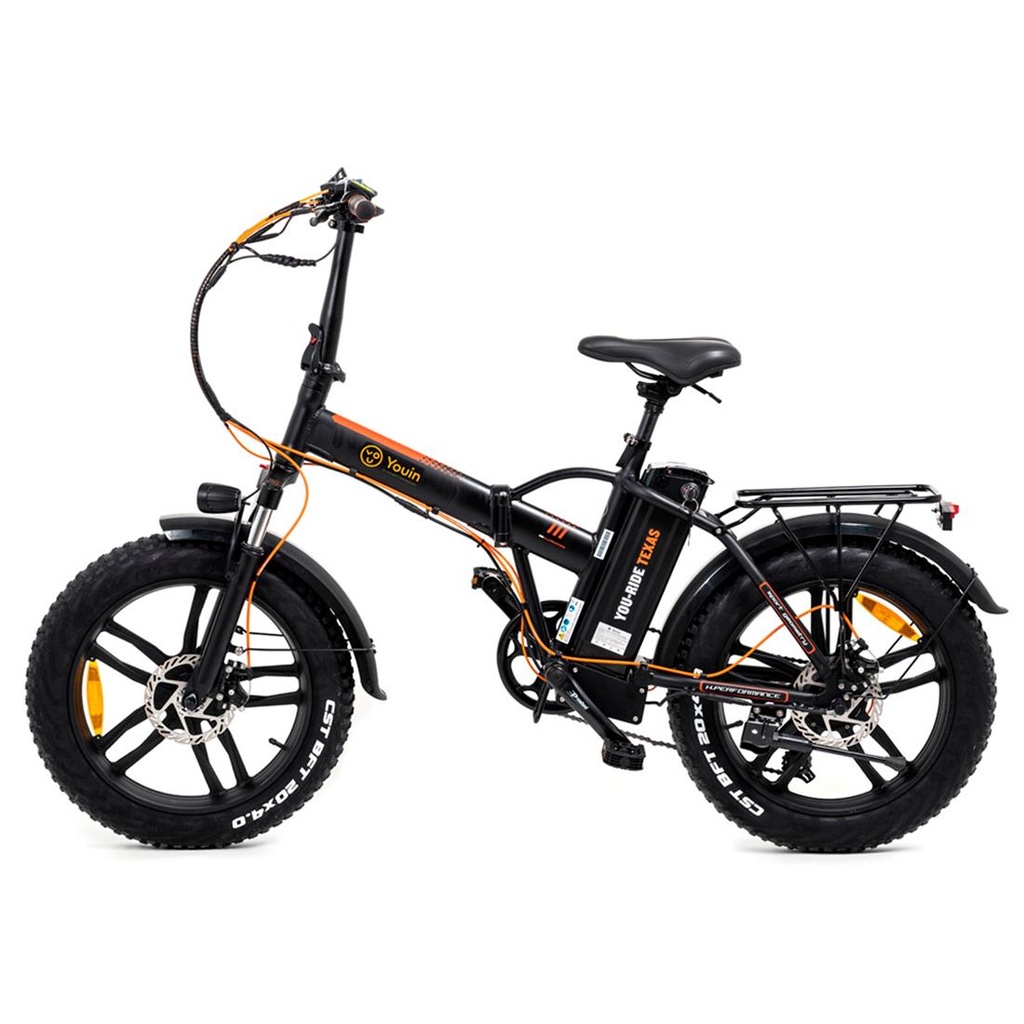 Youin BK1200 Bicicleta Ride Texas 20" Fat Ebike Negra