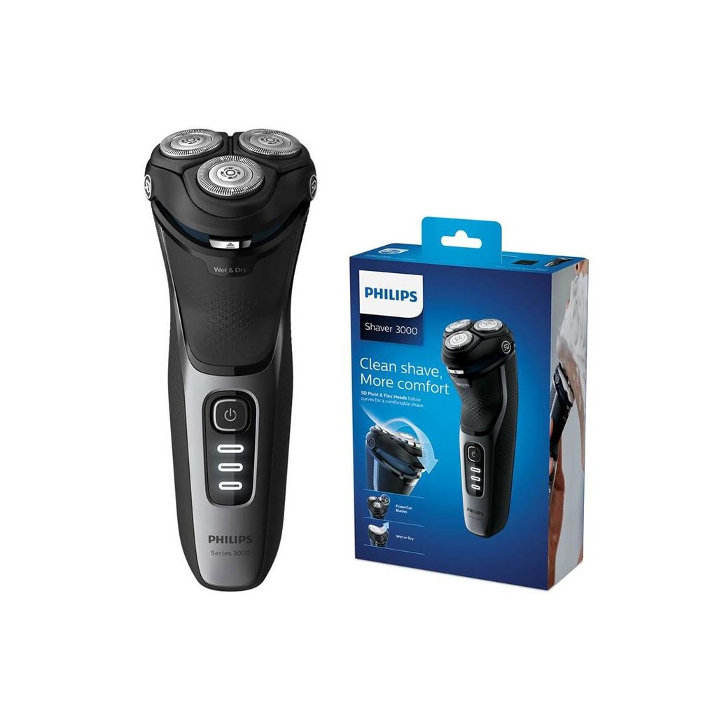 PHILIPS AFEITADORA S-3231/52 RECARGABLE / CORRIENTE / WET & DRY / PATILLAS