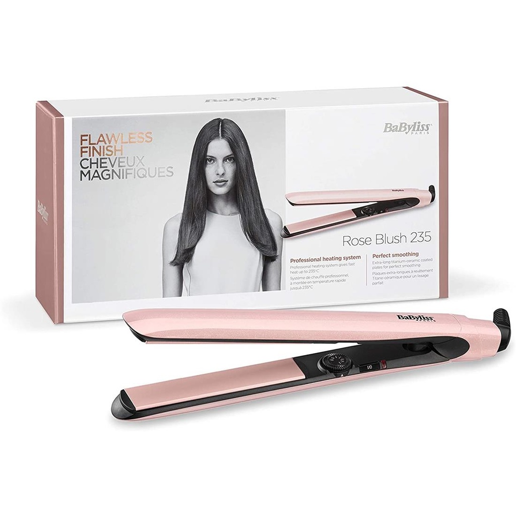 Babyliss 2498PRE Plancha de Pelo Rosa