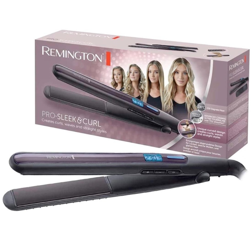 Remington S6505 Alisador Pro-Sleek & Curl con placas extra largas