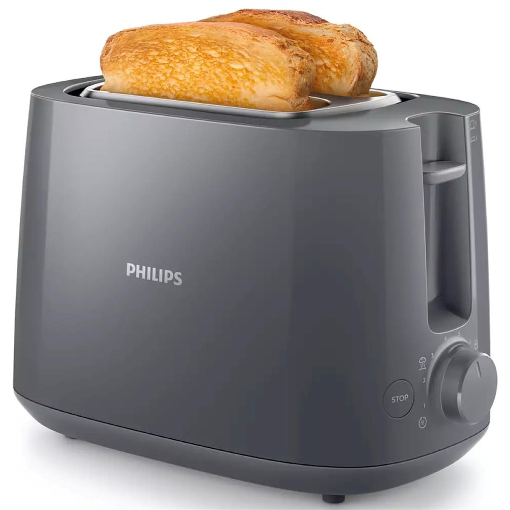 Philips HD2581/10 Tostador con Rejilla Elevadora Gris