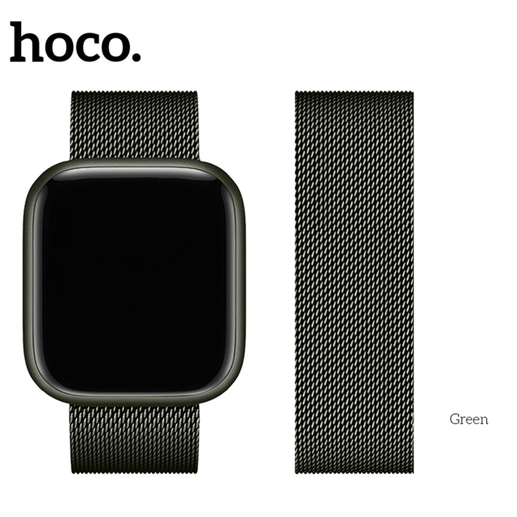 Hoco iWatch WA03 Simple Beauty Series Milanese Steel Strap (38/40/41mm) Green 7 gen