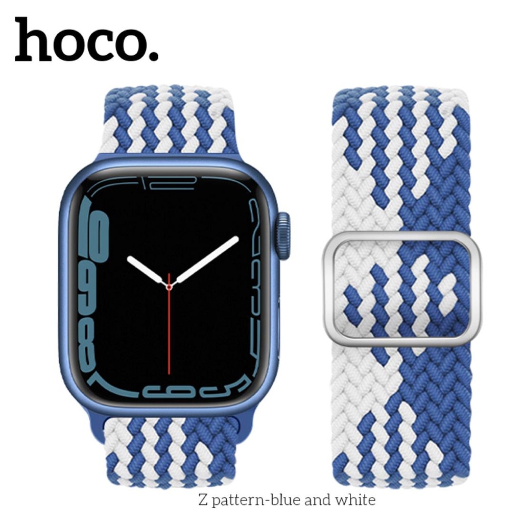 Hoco iWatch WA05 Correa Jane Eyre Nylon Z Pattern Azul y Blanco