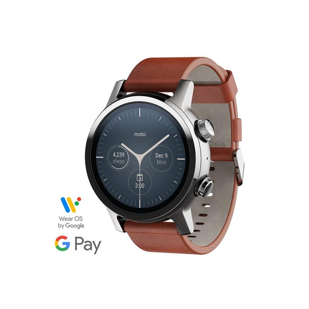 MOTOROLA MOTO360 SMARTWATCH IOS/ANDROID STEEL GREY