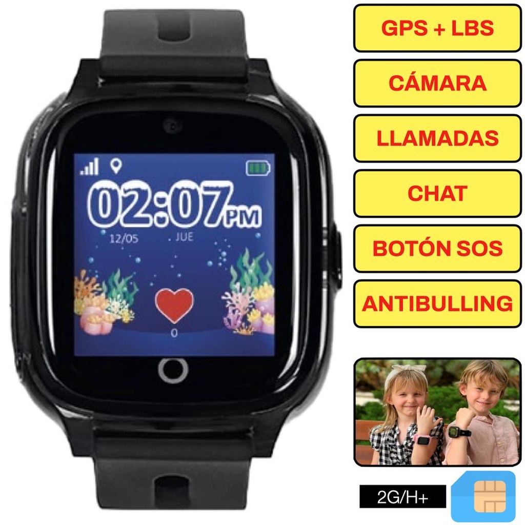 SaveFamily Superior 2G Smartwatch para niños Negro