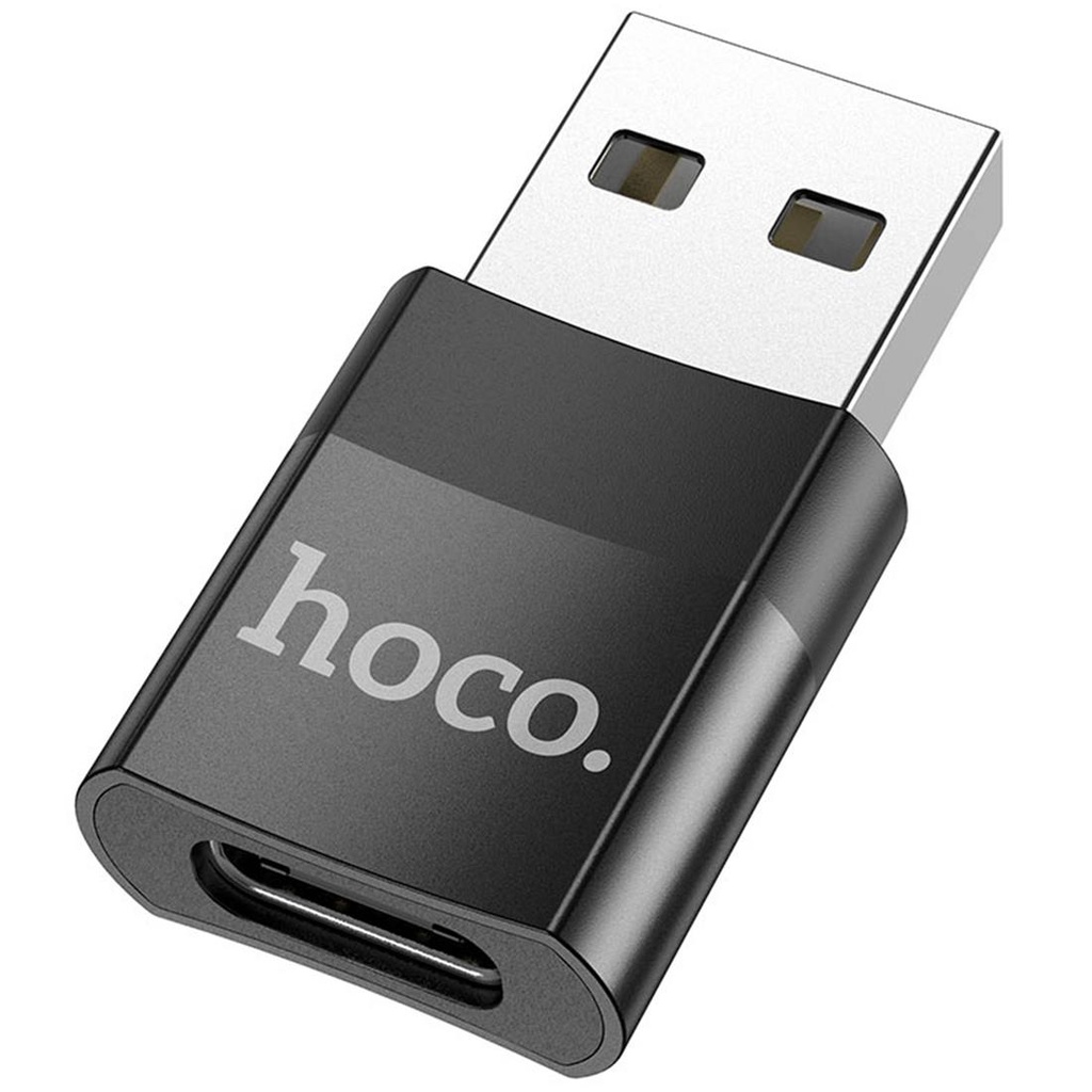 Hoco UA17 Adaptador USB-C a USB-A 2.0 Negro