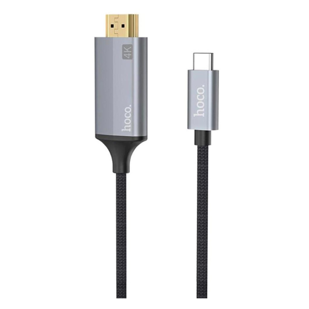 Cable Adaptador USB-C a HDMI 1.8 m Hoco UA13 Gris