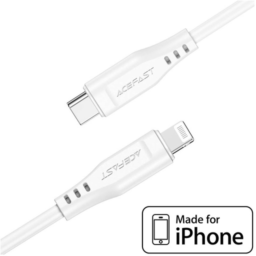 [4040300543] Cable USB-C a Lightning 1.2 metros 30W Acefast C3-01 Blanco