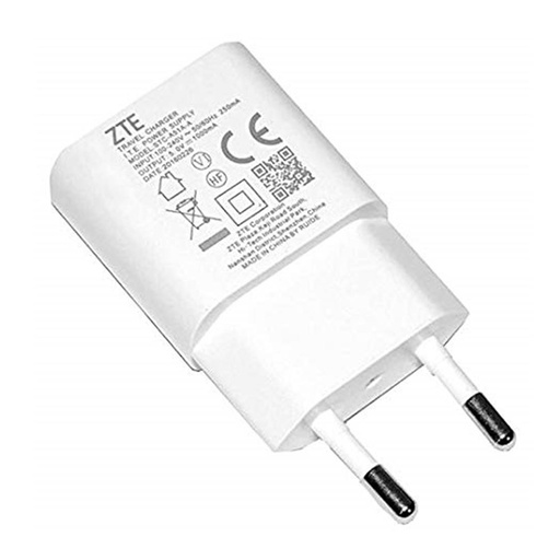 [4040300202] Cargador USB 1.0Amp ZTE STC-A51A BLANCO BULK