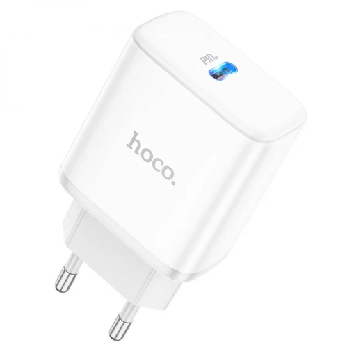 [4040300698] Cargador USB-C 20W Hoco C104A Blanco