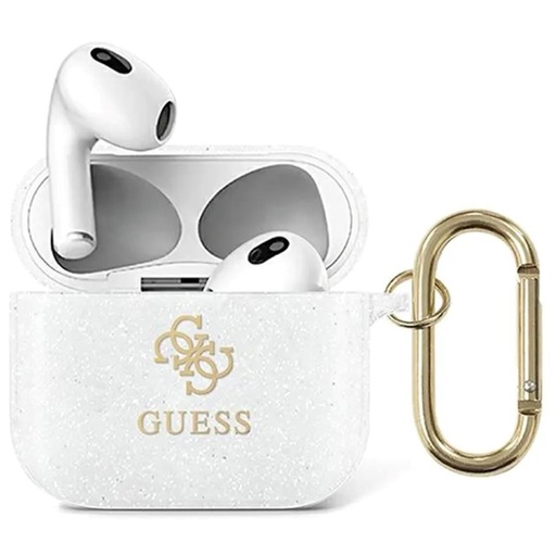 [4040400312] Guess GUA3UCG4GT Airpods 3 Cover Transparent Glitter Collection