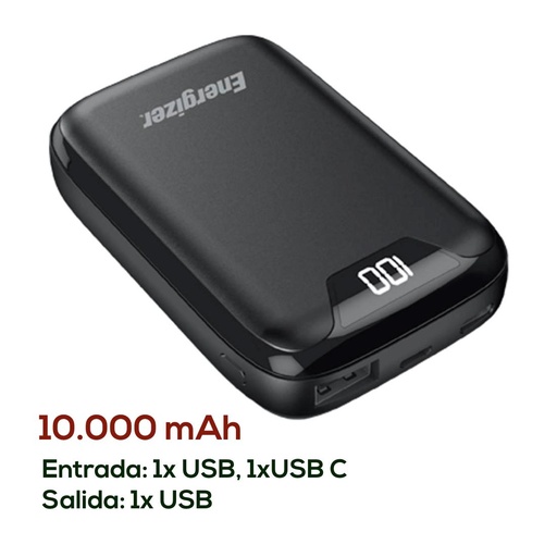 [4040300268] Powerbank 10.000 mAh ENERGIZER UE10042 con Pantalla