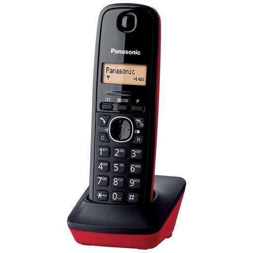 [4040200073] PANASONIC KX-TG1611SPR Teléfono DECT Negro/Rojo