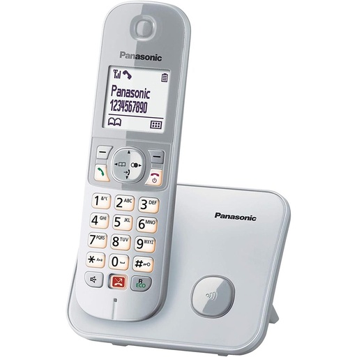 [4040200160] Panasonic KX-TG6851SPS Teléfono Inalámbrico Anti Spam Plata