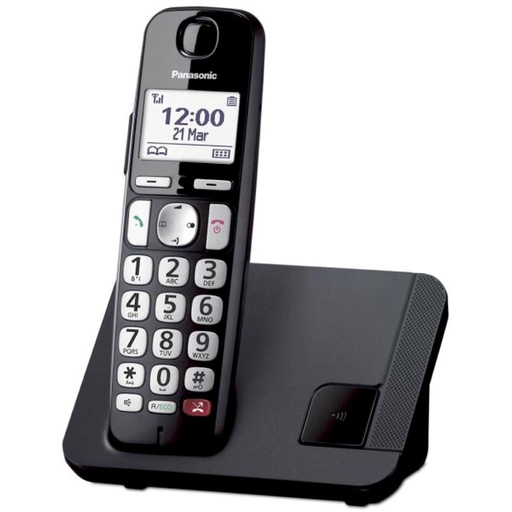 [4040200182] Panasonic KX-TGE250SPB Teléfono Inalámbrico para Mayores Negro