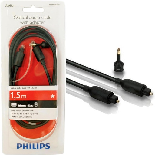 [4050300046] Philips SWA2522W/10 Cable Fibra Óptica Audio 1.5 metros