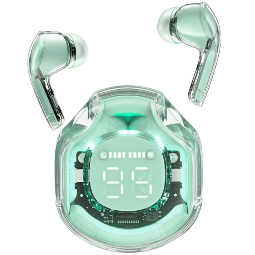 [4010102201] Acefast T8 Crystal Auricular Bluetooth Verde Mint